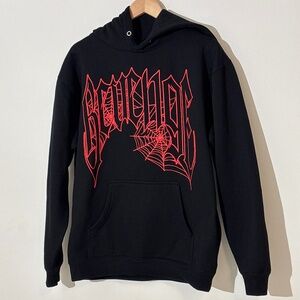 Revenge Black/Red Spider Web Hoodie Streetwear Authentic Size L NWOT